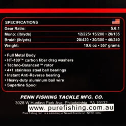 PENN Fierce III 5000 Spinning Reel -Penn Shop 134198 7 n