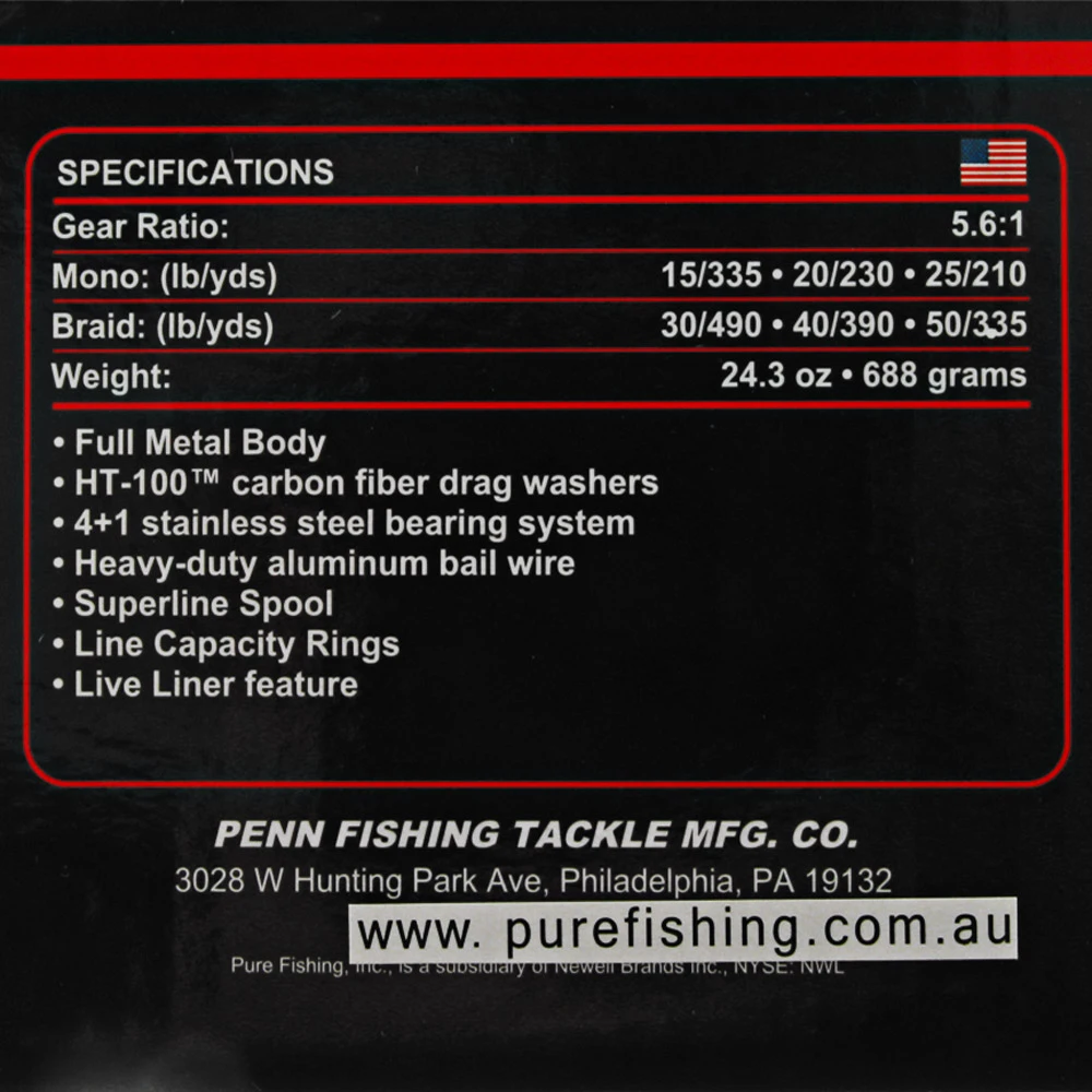 PENN Fierce III 6000LL Live Liner Spinning Reel 4 PENN Fierce III 6000LL Live Liner Spinning Reel - Image 2