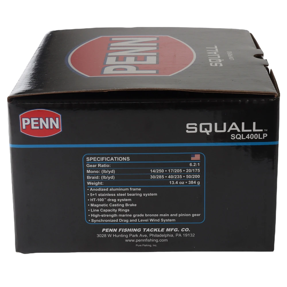 PENN Squall 400 Low Profile Baitcaster Reel 4 PENN Squall 400 Low Profile Baitcaster Reel - Image 2