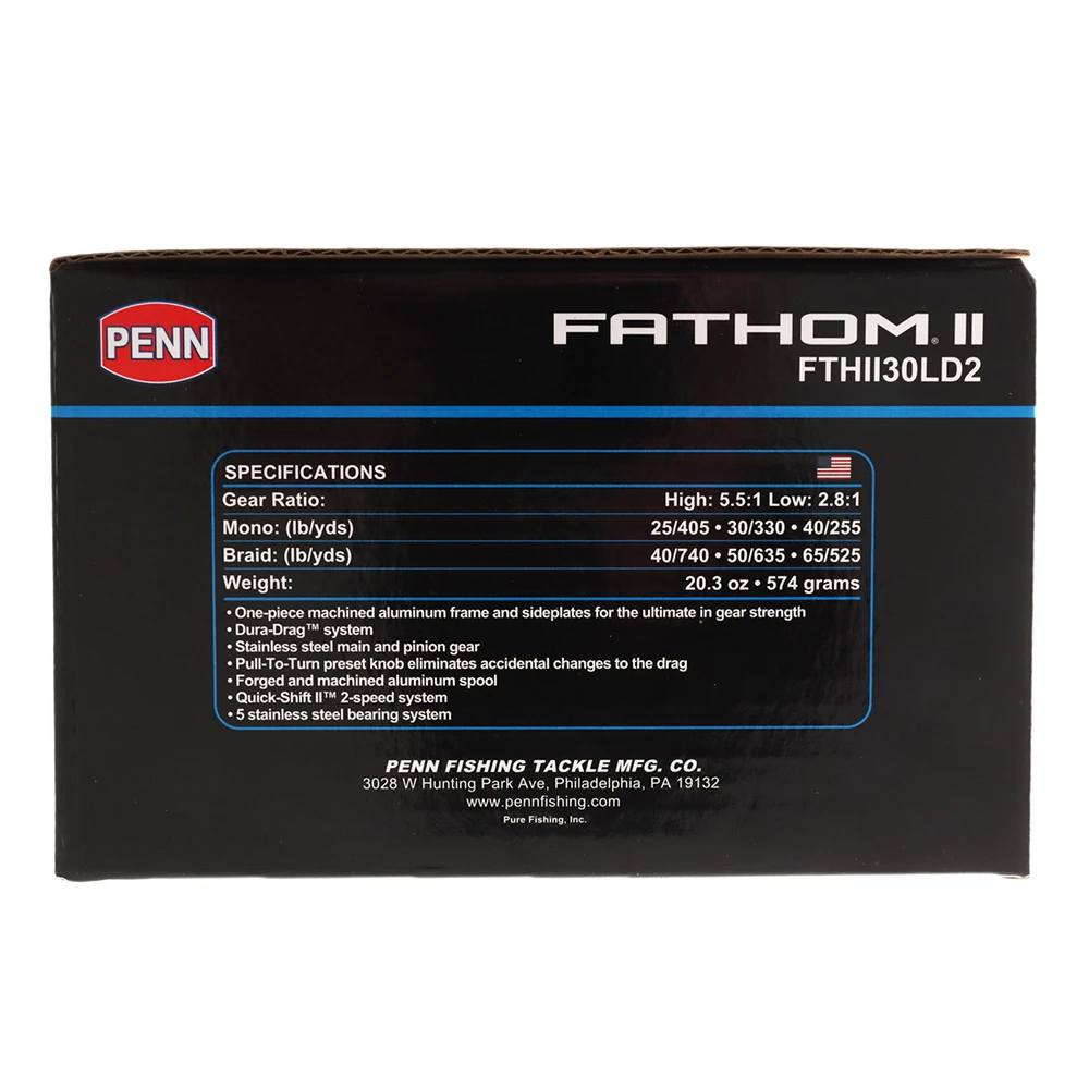 PENN Fathom II 30 2-Speed Lever Drag Reel 4 PENN Fathom II 30 2-Speed Lever Drag Reel - Image 2