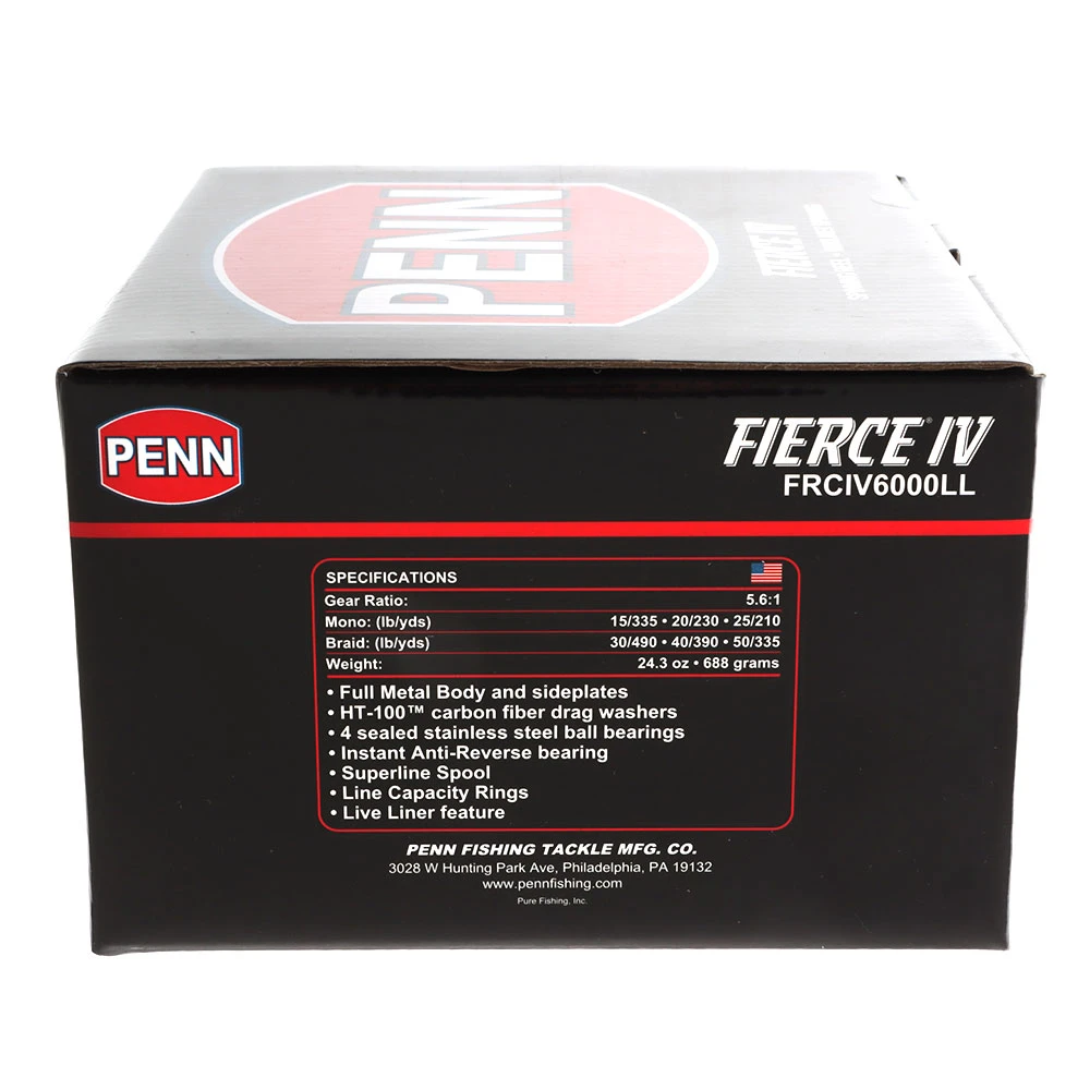 PENN Fierce IV 6000LL Live Liner Spinning Reel 4 PENN Fierce IV 6000LL Live Liner Spinning Reel - Image 2
