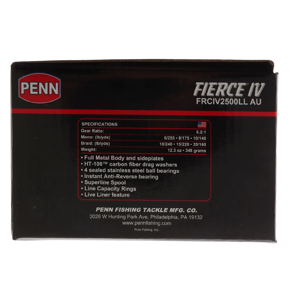 PENN Fierce IV 2500LL Live Liner Spinning Reel 4 PENN Fierce IV 2500LL Live Liner Spinning Reel - Image 2