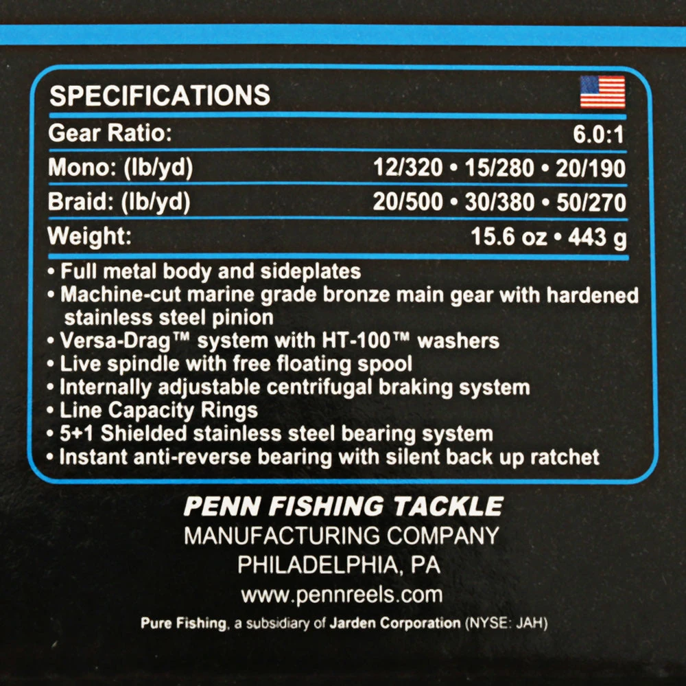 PENN Fathom 15 Star Drag Overhead Boat Reel 4 PENN Fathom 15 Star Drag Overhead Boat Reel - Image 2